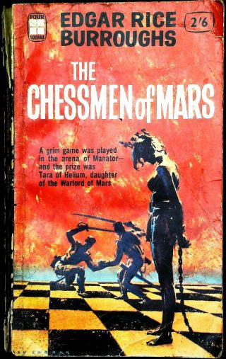 Edgar Rice Burroughs: The Chessmen Of Mars Vintage Paperback Nel/4 Square 1962