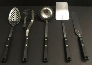 Vtg Ekco Forge Utensils Kitchen Tools 5 Pc Set Masher Ladle Spoon Spatula Cake