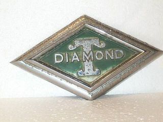 Vintage Diamond - T Semi Truck Hood Ornament Grill Emblem Badge 1940 