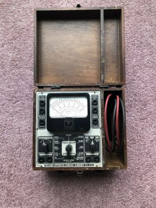 Vintage Precision Apparatus Series 856 Meter Tester Test Set With Leads