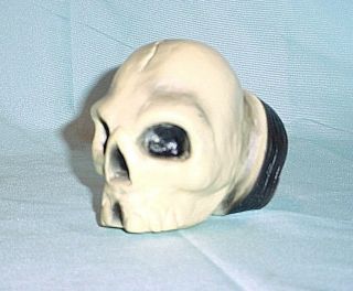 Vintage Rubber Skull Head Doorknob Cover Halloween Rat Rod Shifter Punisher