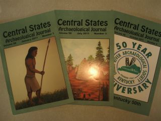 3 Central States Archeological Journals,  2011,  Native American Artifacts Rm