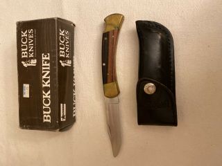 Vintage Buck 110 Pocket Knife With Sheath