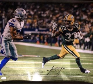 Aaron Jones Autographed Green Bay Packers 8x10 Photo Gdst Holo Wave