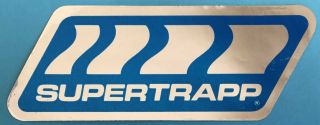 Sticker/decal: Supertrapp.  Motorcycle Muffler.  Racing.  Vintage.  Moto - X.  4 " Lg.