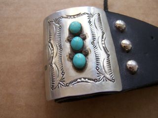 Vintage Navajo Turquoise & Silver Ketoh Bracelet