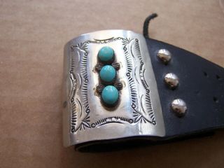 Vintage Navajo Turquoise & Silver Ketoh Bracelet 2