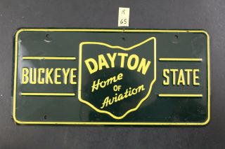 1953 Dayton Ohio Sesqui - Centennial Booster License Plate Home Of Aviation R65