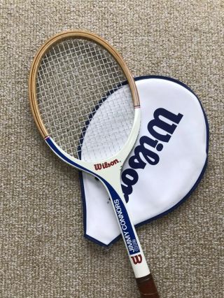 Wilson Jimmy Connors Tennis Ace Racquet Wood Vintage