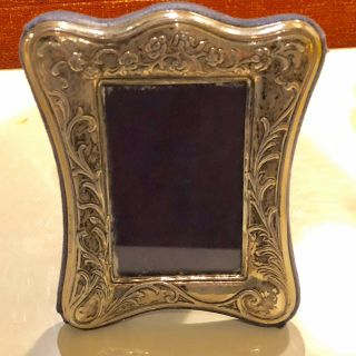 Vintage Sterling Silver Repousse Photo Picture Frame
