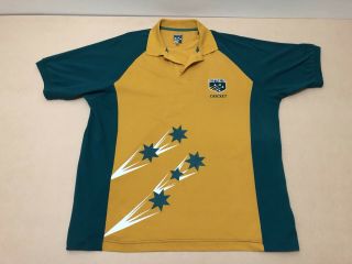 Australia Cricket Polo Shirt Mens 2 Extra Large Xxl Australian Team Vintage