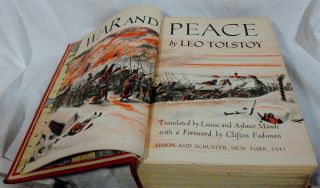 War And Peace Leo Tolstoy The Inner Sanctum Edition 1942 Hardcover Vintage Book