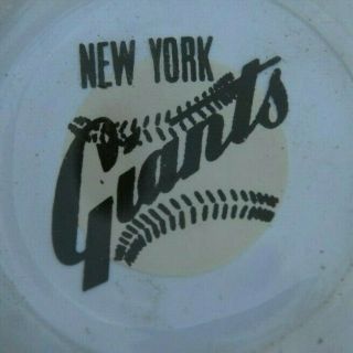 1950 ' s York Baseball Giants Logo Glass Ash Tray / Ashtray 2