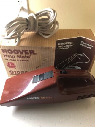 Vintage Hoover S1059 Help Mate Handheld Car Detail Vacuum Cleaner