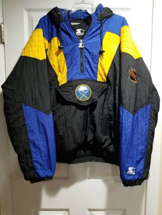 Vintage Starter Buffalo Sabres Jacket Pullover Size Adult Xl