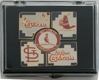 St Louis Cardinals Mlb 5 Piece Lapel Pin Set - Still In Case
