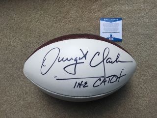 Dwight Clark Signed Autographed Wilson The Duke Football “the Catch” Bas S07718