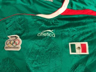 Mexico football,  soccer jersey,  sz XL,  atletica,  embroider patches,  Comite Olimpico, 3