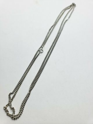 Vintage Sterling Silver 925 2 Mm Cuban Links Chain Necklace 30 " L 8.  8 G