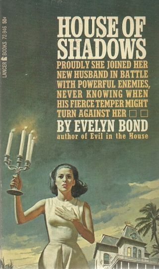 House Of Shadows Evelyn Bond Gga Fiction 1965 Vintage Paperback Vg,