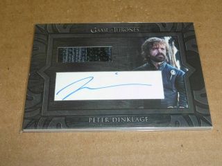 2019 Game Of Thrones Inflexions Peter Dinklage Autograph/auto Shirt Relic O6835