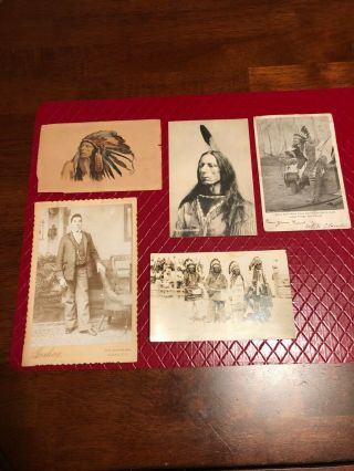 Vintage American Indian Postcards - Studio Card
