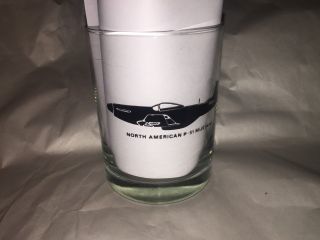 Vintage North American P - 51 Mustang Air Force Old Fashioned Cocktail Glass