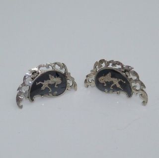 Sterling Silver/925 Vintage Teardrop Siam Screw Earring 2mm 1.  25 " 7g Ej25 Ldh7