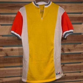 Vtg Carolo Italy Wool ¼ Zip Color Way Block Short Sleeve Cycling Jersey Xl Tags