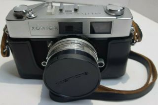 Konica Auto S2 Film Camera Range Finder 35mm Vintage With Leather Case