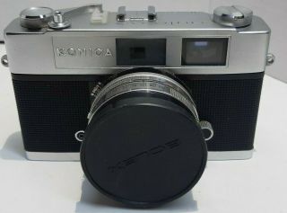 Konica Auto S2 Film Camera Range Finder 35mm Vintage With Leather Case 2