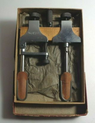 Vintage Starrett No 50 - A Improved Trammel Points W/orig Box.  Nickel Plated,