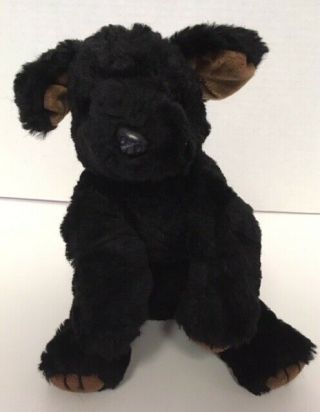 1996 Ty Classic Pepper Puppy Dog Black Brown 8 " Plush Vintage Stuffed Animal