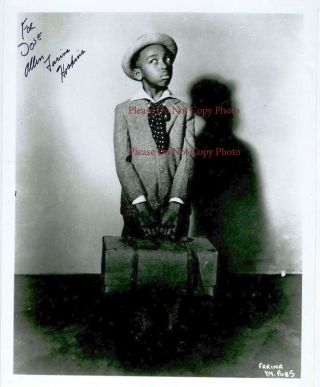 Allen " Farina " Hoskins Little Rascals Vintage Signed Autographed 8x10 Rp Photo