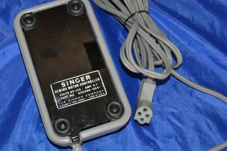 FOOT CONTROL W/POWER CORD 4 PRONG SINGER 500 600 SEWING MACHINES VINTAGE 2
