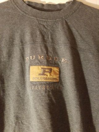 Vintage Lee Sport Purdue Boilermakers Crew Neck Long Sleeve Shirt Size Large