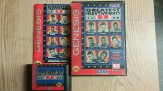 Greatest Heavyweights Sega Genesis 1993 Complete Vintage Boxing Rare
