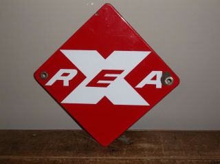 Railway Express Agency Rea Advertising Porcelain Sign - Station - Train - Railroad