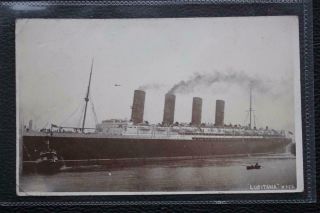 Cunard Line Rms Lusitania Photographic Post Card 04/10/07