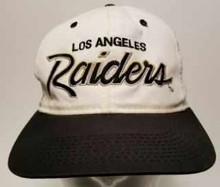 Vintage Los Angeles Oakland Raiders Script Snapback Twill Hat Sports Specialties