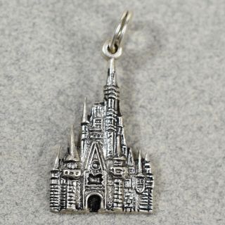 Vintage Disney Magic Kingdom Castle Sterling Silver Charm 925 - - 1069