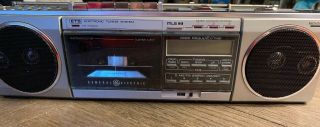 Vtg Portable Ge General Electric 3 - 6025b Am Fm Mini Cassette Stereo Recorder