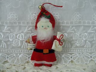 Vintage Kurt S.  Adler Inc.  Santa Christmas Ornament Handcrafted In Korea Tagged