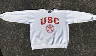Vintage 90s Jansport University Of Southern California Usc Crewneck Sweatshirt