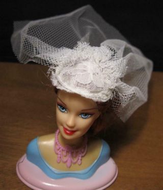 Barbie Muse Doll Princess Bride Cloth Wedding Dress Bridal Veil: Tulle W/hat Vtg