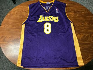 Mens Vintage Reebok Los Angeles Lakers Kobe Bryant Basketball Jersey Size 2xl