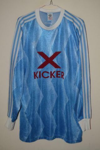 Vtg Adidas X Kicker Blue Long Sleeve Shirt Large Mens - Made In West Germany