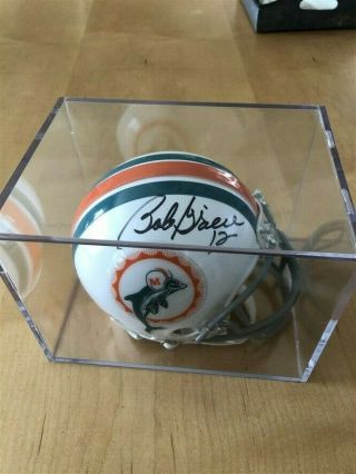 Bob Griese Signed Mini Helmet Miami Dolphins Bowl Perfect Season