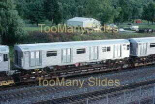 Slide - Mttx Flatcar 91907 With Mta - Subway Car 3399