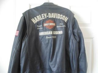 Men’s Harley Davidson Leather Jacket Size Xl Usa Euc